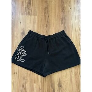 Disney Mickey Mouse Black Lounge Shorts Women Size Large